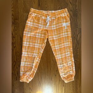 University of Tennessee Vols Orange Plaid loungewear pant Size Large